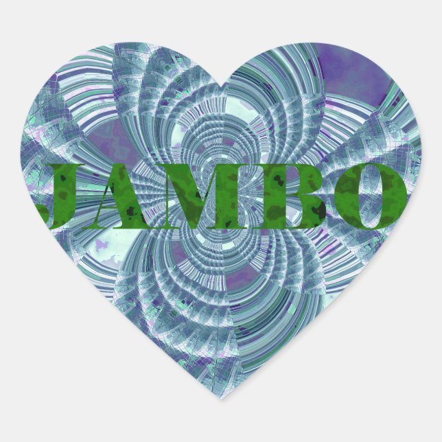 Sticker Cœur Impression d'art Aurora Matata (Devant)