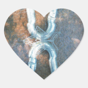 Sticker Cœur Impression d'art Carabiners liés