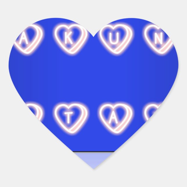 Sticker Cœur Impression d'art Hakuna Matata (Devant)