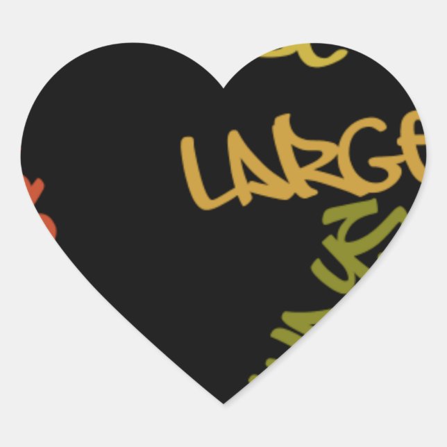 Sticker Cœur Imprimé Vie Vie Imprimé (Devant)