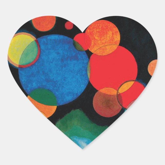 Sticker Cœur Impulsion profonde par Wassily Kandinsky (Devant)