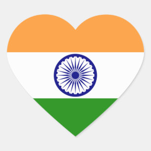 Sticker Cœur inde