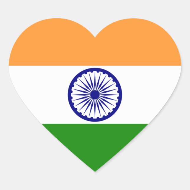 Sticker Cœur inde (Devant)