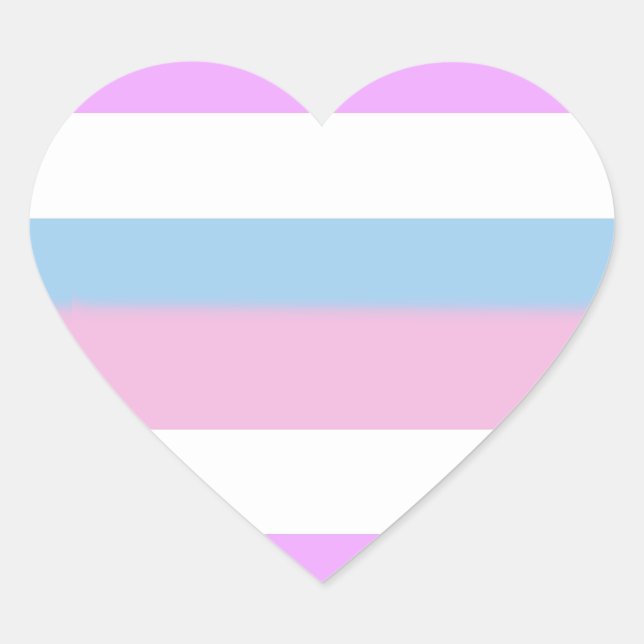 Sticker Cœur Indicateur de la fierté intersexuelle (Devant)