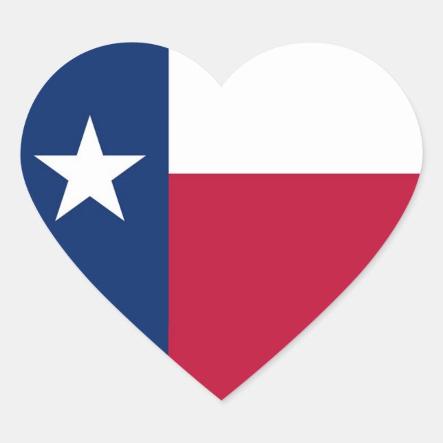 Sticker Cœur Indicateur d'état du Texas (Devant)