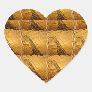 Sticker Cœur Infinie Golden Giraffe Animal Motif Art Imprimer