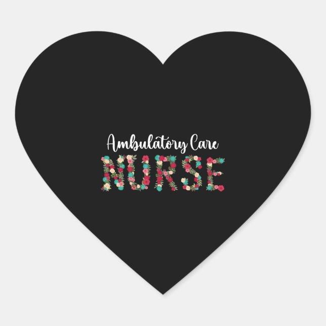 Sticker Cœur Infirmière ambulatoire (Devant)