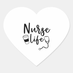 Sticker Cœur Infirmière Cadeau De Vie Pour Infirmière
