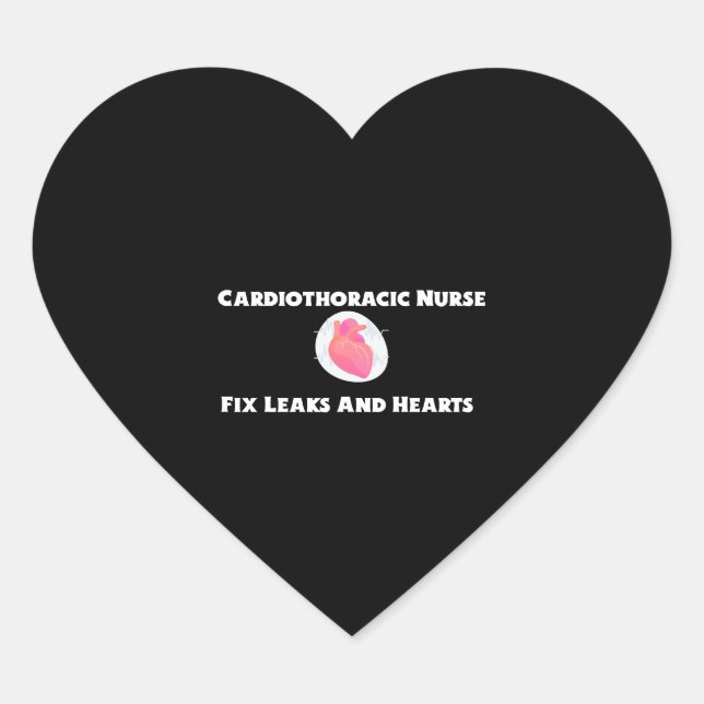 Sticker Cœur Infirmière cardiothoracique (Devant)
