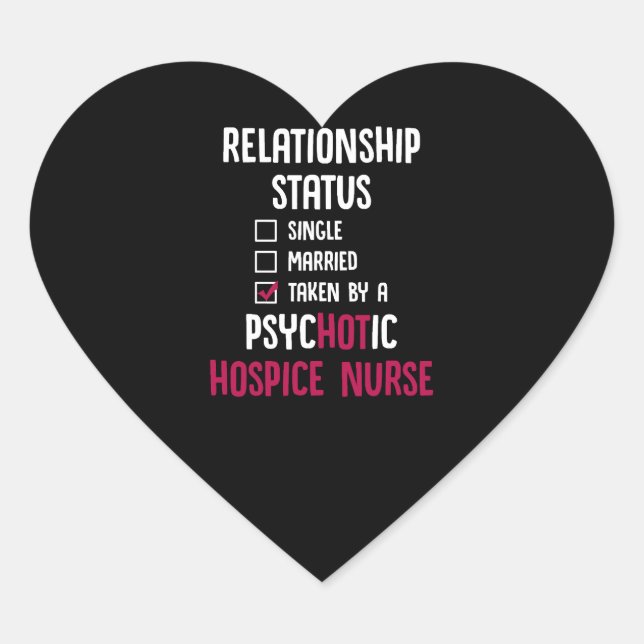 Sticker Cœur Infirmière d'accueil Infirmière d'urgence RN (Devant)