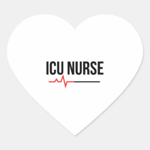 Sticker Cœur Infirmière de l'ICU