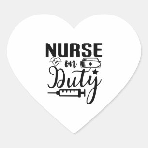 Sticker Cœur Infirmière en service