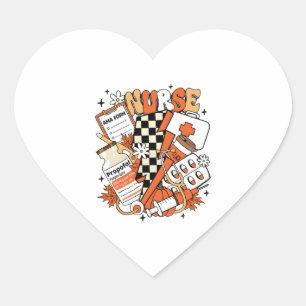 Sticker Cœur Infirmière Halloween mignonne Automne