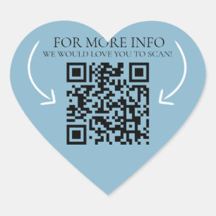 Sticker Cœur Information d'affaires site marketing code QR muet