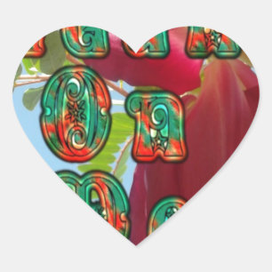 Sticker Cœur Inspiration Lean On Me Floral Skyward Art Imprimer