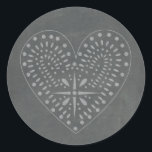 Sticker Coeur Inspiré par Chalkboard<br><div class="desc">Un autocollant design et moderne qui illustre un coeur sur un arrière - plan inspiré par un tableau de bord. Recherchez des invitations de mariage assorties et plus encore chez Jill's Paperie.</div>