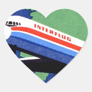Sticker Cœur INTERFLUG - Compagnie aérienne nationale de DDR, A