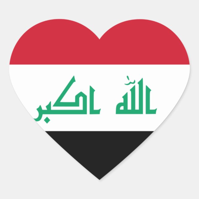 Sticker Cœur irak (Devant)