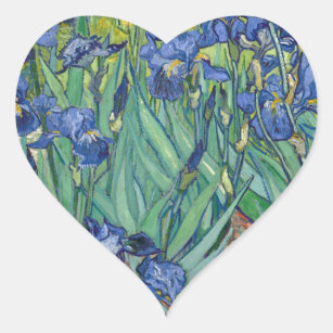 Sticker Cœur Irises par Van Gogh