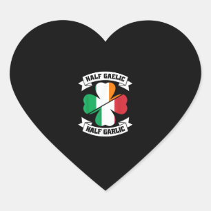Sticker Cœur Irlandais Italien Demi Gaelic Demi Garlic Saint Pa