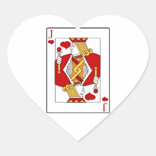 Sticker Cœur Jack of Hearts Carte de jeu