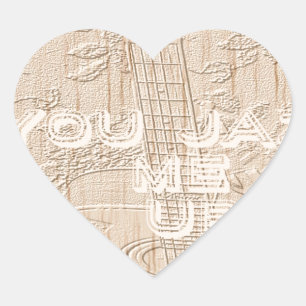Sticker Cœur J'adore que le bois devienne marron Hakuna Matata