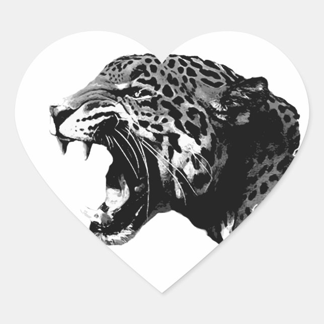 Sticker Cœur Jaguar (Devant)