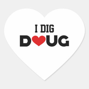 Sticker Cœur J'ai creg Doug