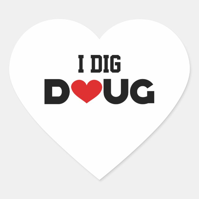 Sticker Cœur J'ai creg Doug (Devant)