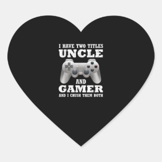 Sticker Cœur J'Ai Deux Titres Uncle Gamer Funny Gamer
