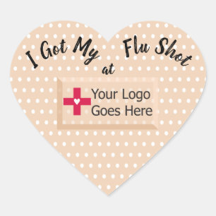 Sticker Cœur J'ai mon faux coeur de bandage grippal
