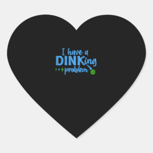Sticker Cœur J'Ai Un Problème De Bidonage Drôle Pickleball Disa