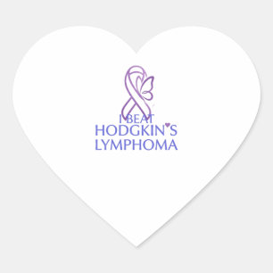 Sticker Cœur J'ai vaincu le lymphome de Hodgkin