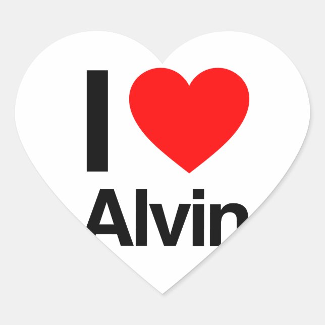 Sticker Cœur j'aime alvin (Devant)