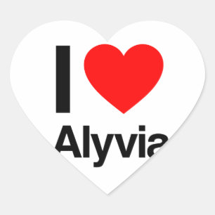 Sticker Cœur j'aime alyvia
