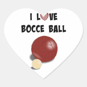 Sticker Cœur J'Aime Bocce Ball