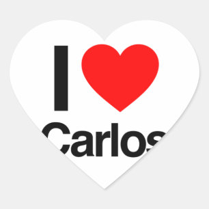 Sticker Cœur j'aime carlos