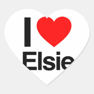 Sticker Cœur j'aime elsie