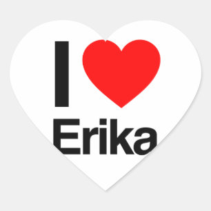 Sticker Cœur j'aime erika