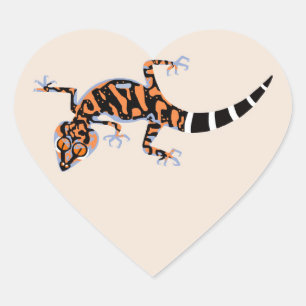 Sticker Cœur J'aime GECKOS - Lizard - Nature - Faune