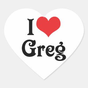 Sticker Cœur J'aime Greg