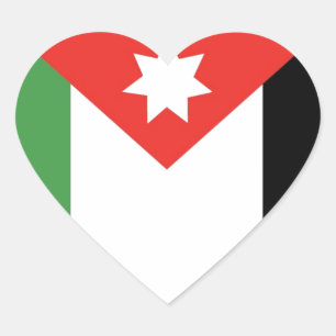 Sticker Cœur J'aime Jordanie