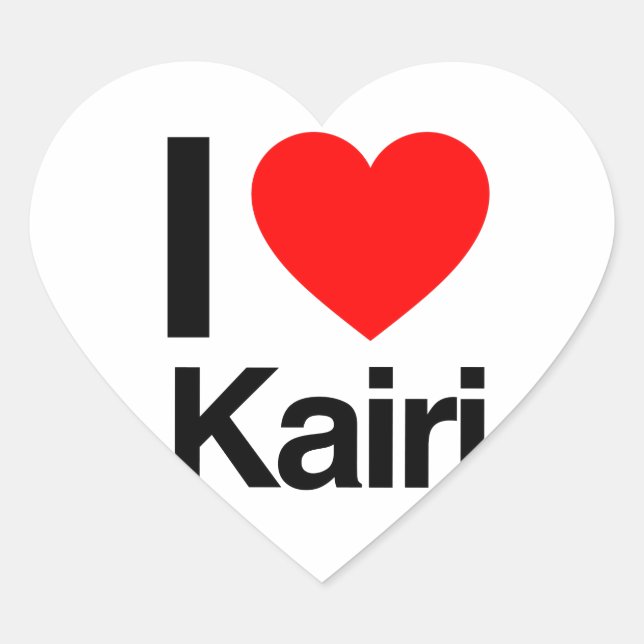 Sticker Cœur j'aime kairi (Devant)