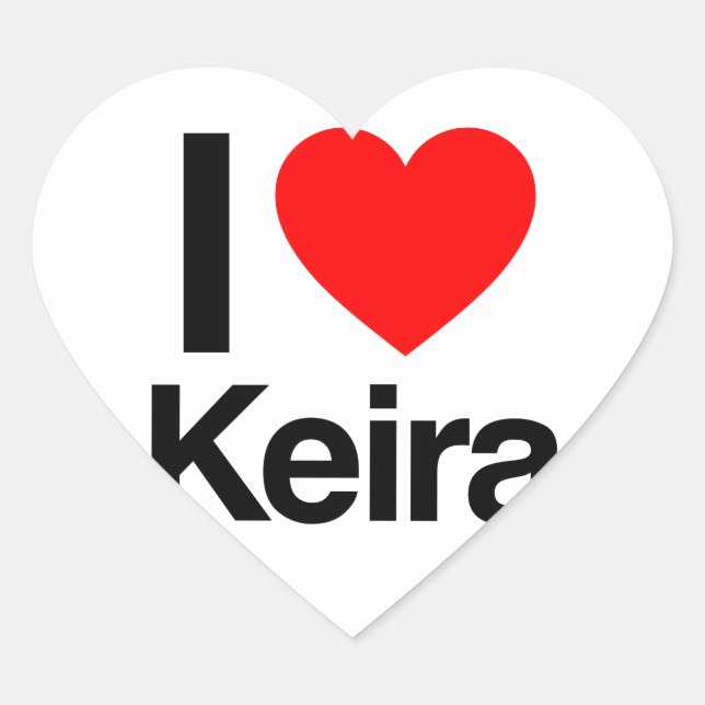 Sticker Cœur j'aime keira (Devant)