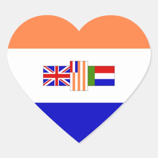 Sticker Cœur J'aime l'Afrique du Sud (Devant)