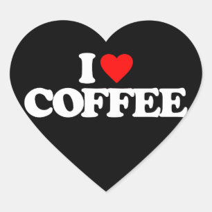 STICKER CŒUR J'AIME LE CAFÉ