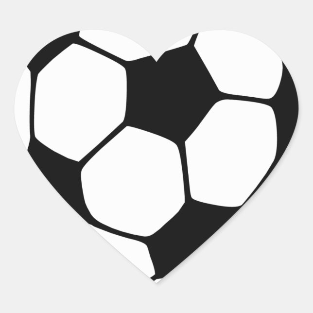 Sticker Cœur J'aime le football (Devant)