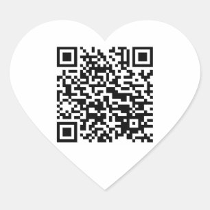 Sticker Cœur J'aime le geek laotien du code   du drapeau QR des