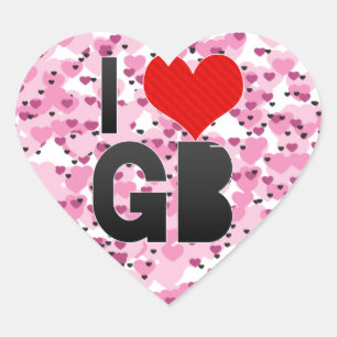 Sticker Cœur J'aime le gigaoctet