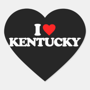 STICKER CŒUR J'AIME LE KENTUCKY